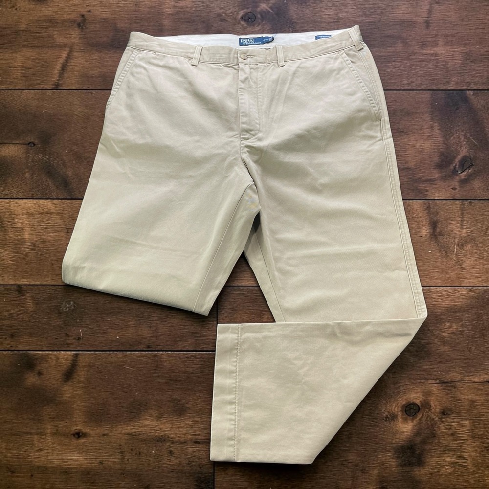 Polo Ralph Lauren The Salinger Chino Relaxed Fit Tan Khaki Pants 40x30 Heritage